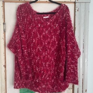 Maurice’s  Cozy Burgundy, and pink oversized Sweater. 💕